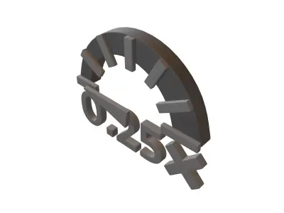 Speed 0 point 25 Symbol v1 002 Low-poly 3D model