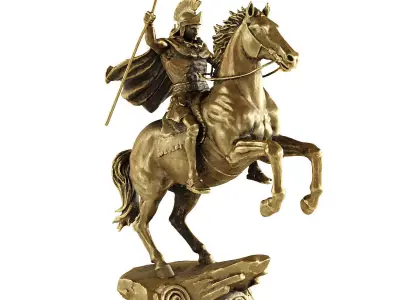 warrior statue 5 3D model