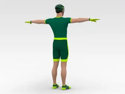 Cyclist 09 3D model