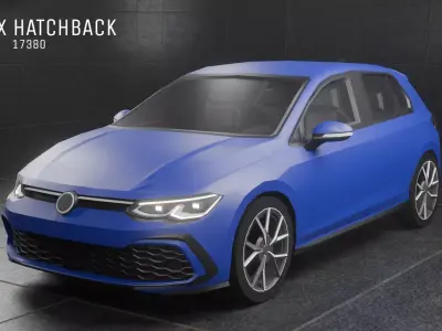 Volkswagen Golf GTi Low poly Low-poly 3D model