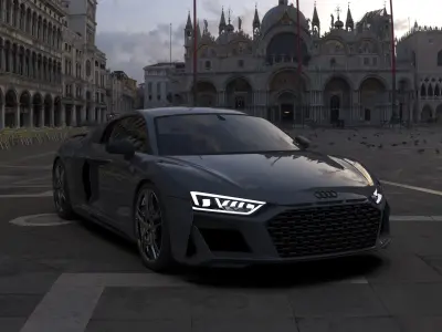 Audi R8 Low-poly 3D model