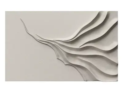 Abstract wall art panel 3D model