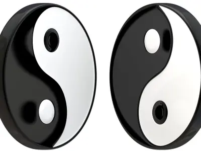 Yin Yang Symbol 3D model