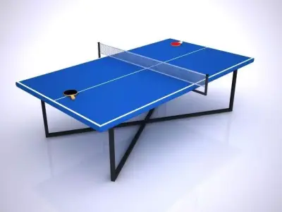 Ping Pong Table low-poly Free 3D model
