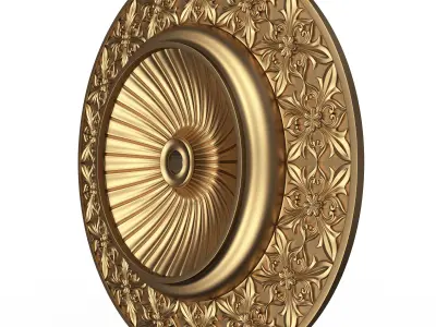 Ceiling Rosette 012 Low-poly 3D model