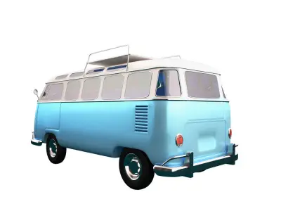 vw combi  Low-poly 3D model