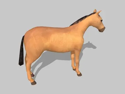 horse - Low-poly 3D model