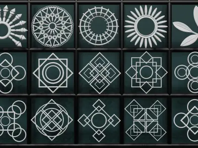200 ARCHITECTURAL kit bash 3D model decoration ornaments 3D model