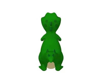 Crocodile cartoon 03 3D model