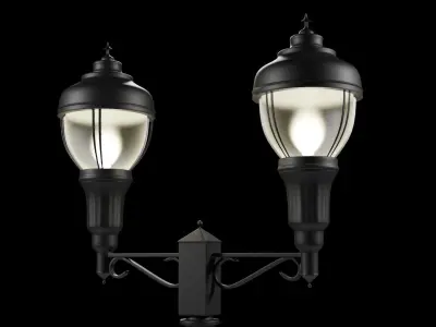 City Streetlight Decor High Poly 3D model