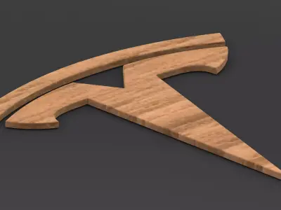 Tesla car logo source file for 3D printers or CNC 3D print model