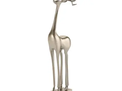 Deer sculpture Free low-poly 3D model