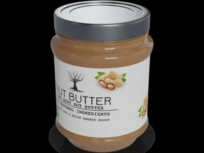 Food for sport Nut Butter Low-poly 3D model