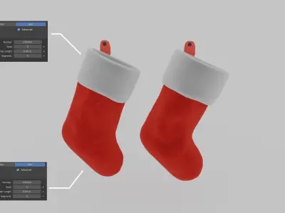 Christmas Stockings 3D model