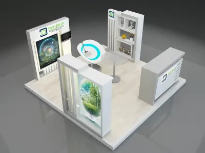 Booth Exhibition Stand a249c 3D model