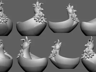 Chicken Plate - STL 3D print model