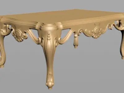 Classical Carved Table 3D model