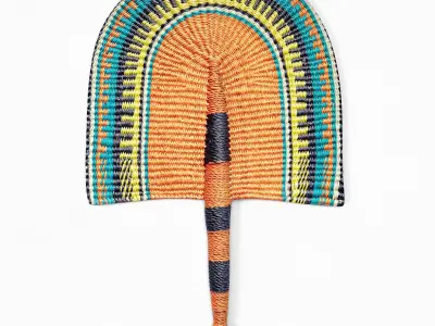 African Handwoven Fan 27 3D model