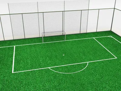 Football soccer stadium field 3D model