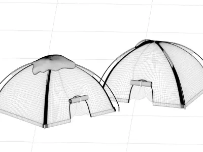 cartoon snow tent 3D model