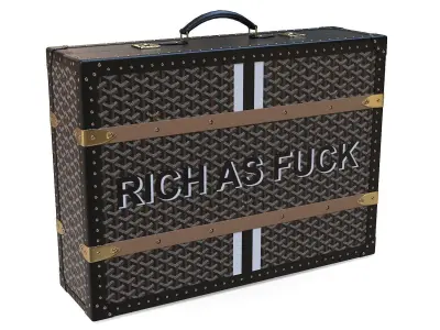 Goyard Suitcase Rich As F Low-poly 3D model