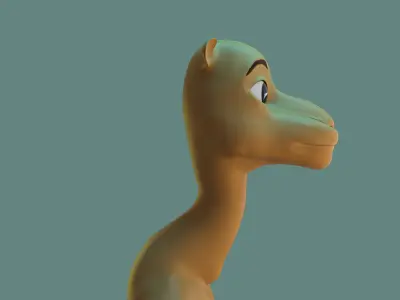 Stylized Camel NoRig Low-poly 3D model