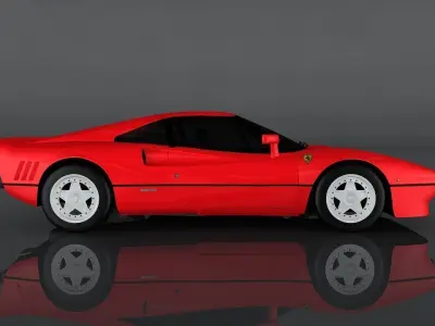 Ferrari GTO 1984  Low-poly 3D model