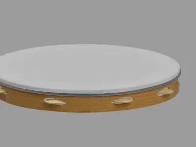 Tambourine djembe drums 3D model