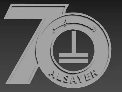 AlSayer Arab CarDealer Badge Low-poly 3D model