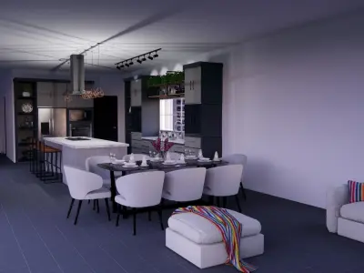 kitchen luxury Free 3D model