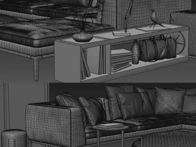 Sofa Colection 01 - 10 Items 3D model