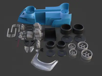 Hot Wheels Twin Mill car 3D Printing file 3D print model