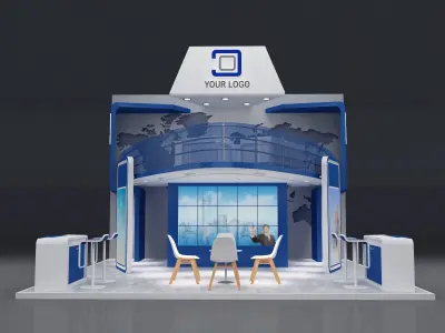 Booth Exhibition Stand a645 3D model