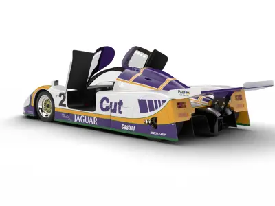 Jaguar XJR-9 Silk Cut Racing 1988 HQ 3d model 3D model