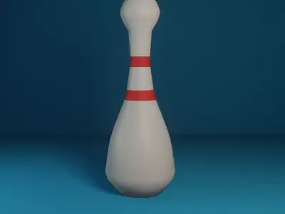FREE Bowling Pin Free low-poly 3D model