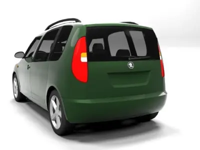 SKODA ROOMSTER 2011 LOWPOLY Low-poly 3D model