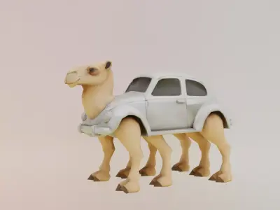 Tracotucotulu Delapeladustuz Italian brainrot Low Poly Low-poly 3D model