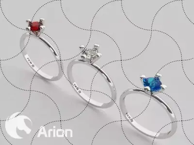 ring solitary solitario Free 3D print model