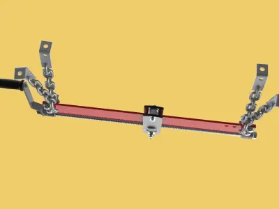 LOAD LEVELER ENGINE HOIST LIFT CRANE BALANCER ENGINE CHAINS HOOK 3D model