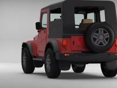 MAHINDRA  THAR  JEEP Low-poly 3D model