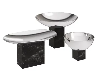 Sapoto Metal Serving Bowl by Gejst 3D model