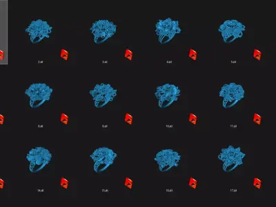 100 PLUS TURKISH RING STL READY TO PRINT 3D print model