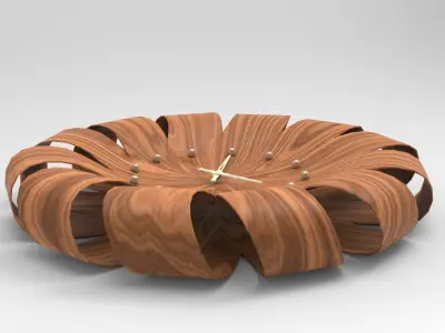 Brisa Wall Clock Low-poly 3D model