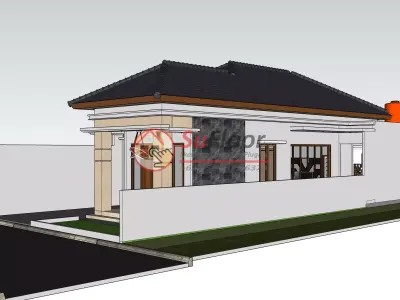 House 9x20m code 627 - Sketchup 3D model 3D model 3D model