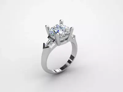 ring  diamond 3D print model
