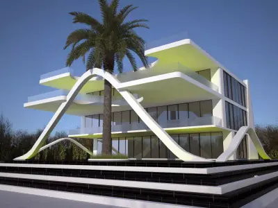 Private House - Modern Villa 3D Model 3D model