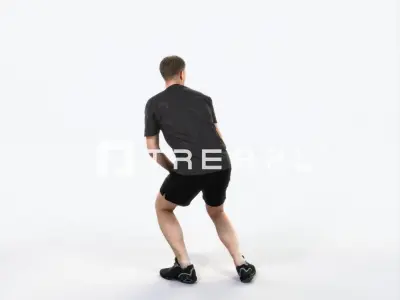 Mistery 08B Football Changing Direction Sports Man Low-poly 3D model