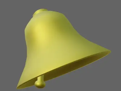 Simple Gold Bell with Animation Free low-poly 3D model