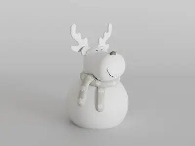 Adorable Snowman Reindeer for Christmas Decor  3D print model