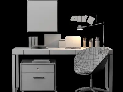  desk 1 3D model